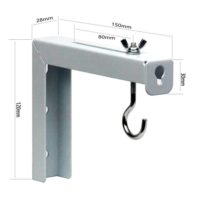 Universal Adjustable Projector Screen Mounting Hook Projection Screen Wall Hanging L-Bracket Movie Screen Curtain Mount Hook Kit