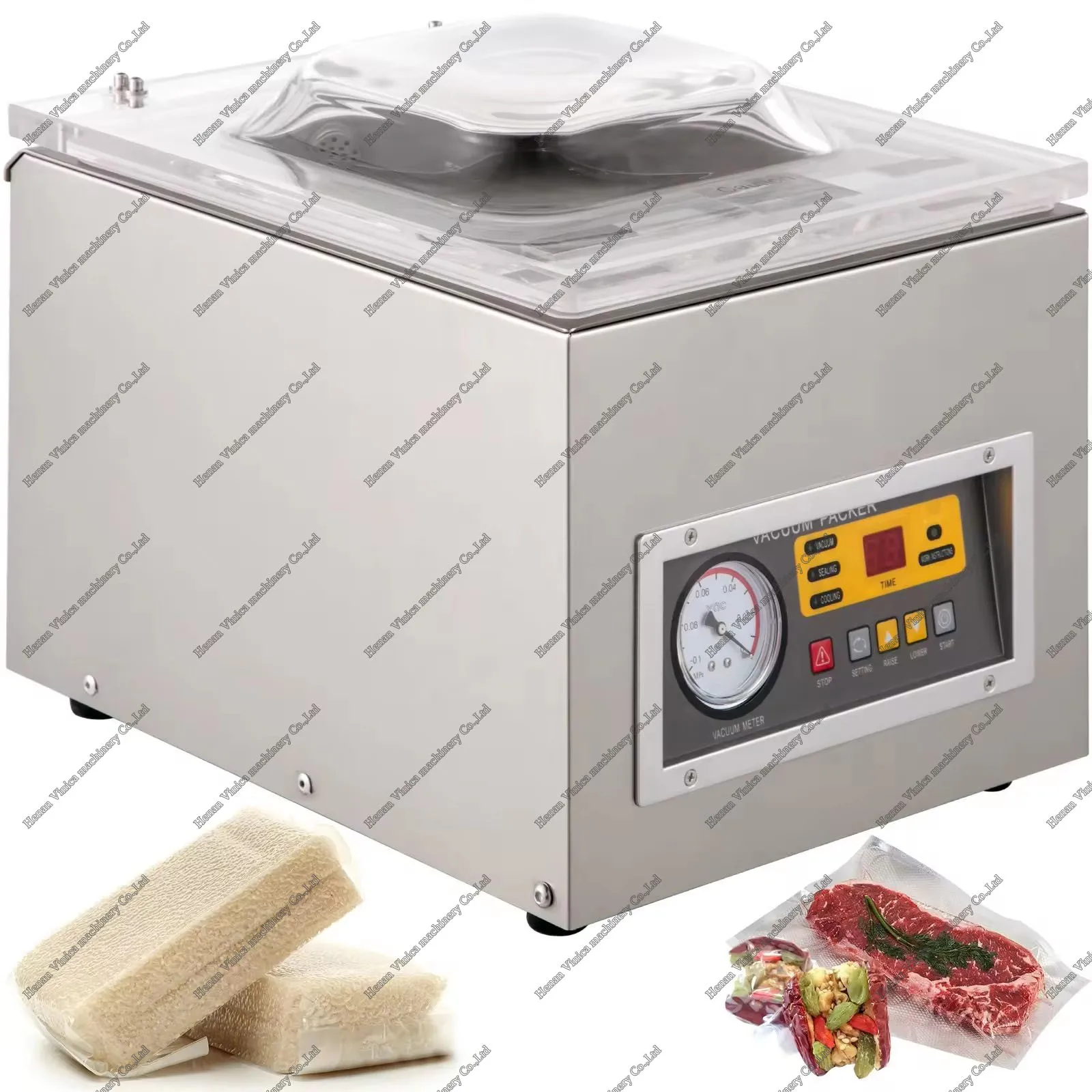 Vinica new 260 320 model Industrial usage vacuum sealer machine packaging vacuum machine for food