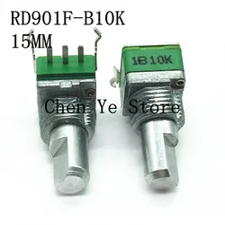 10pcs 100% new ALPHA Type 9 10K Precision Potentiometer RD901F-B10K Single Potentiometer / Shaft Length 15MM Axle-half 3Pin