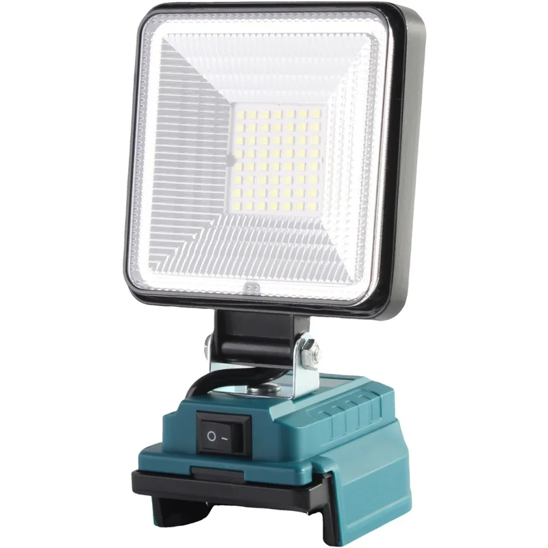für Makita/Dewalt/Milwaukee/Bosch 18 V Akku, kabellose LED-Licht-Notfall-Taschenlampe mit USB- und Typ-C-Ladeanschluss, Flutlichter