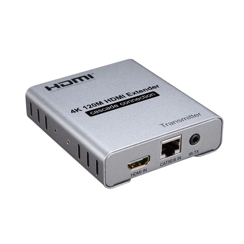 120M HDMI Ethernet Extender Cat6 RJ45 Cable 4K 30Hz Video Splitter Extender TX to Many RX Transmitter Support Cascade Connection