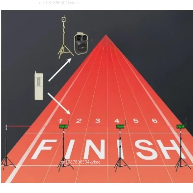 GX Multi-track Sprint Wireless Laser Racing Timer for Turn-back Running Training Automatic Timing with Transmitter