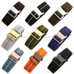 18mm 20mm 22mm Braided Nylon Watch Strap for Tudor Military Sport Wrist Band for Seiko for Omega Troops Parachute Bag Bracelet