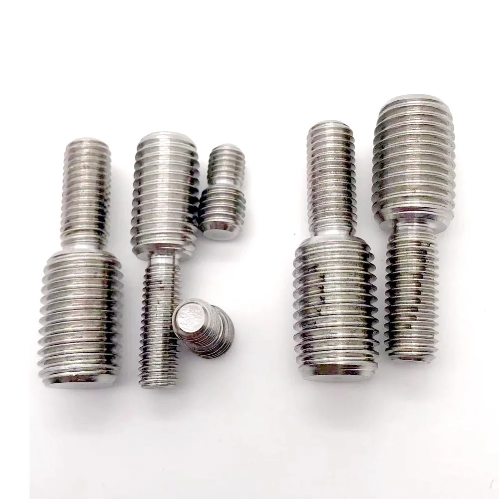 1/5 pièces adaptateur de filetage en acier inoxydable 304 A2 mâle à mâle M3 M4 M5 M6 M8 M10 M12 M14 M16 à M20 boulon à vis de transfert à Double tête