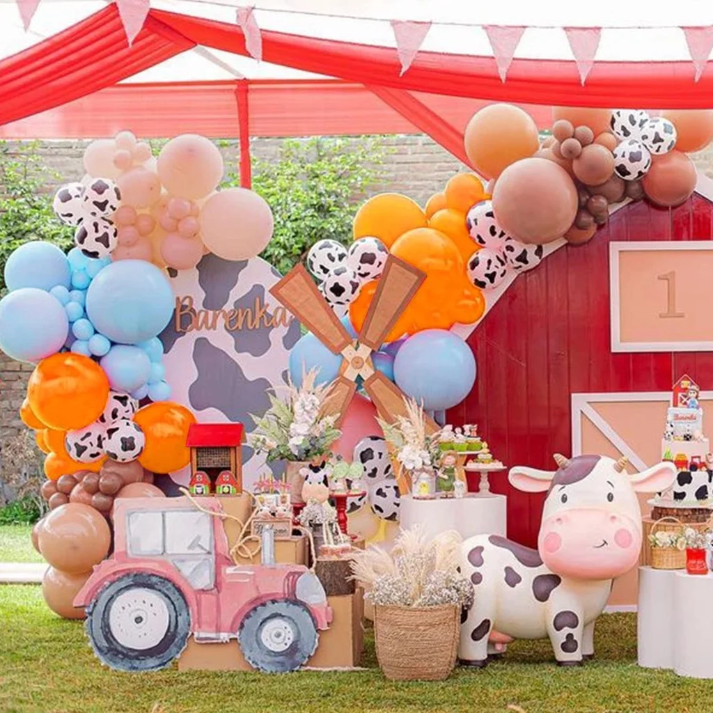 18/24/36inch Farm Animals Theme Cutouts Cow Farm Birthday Party Backdrop DIY Decor for Baby Shower Girl Pink Farm Decor Gender R