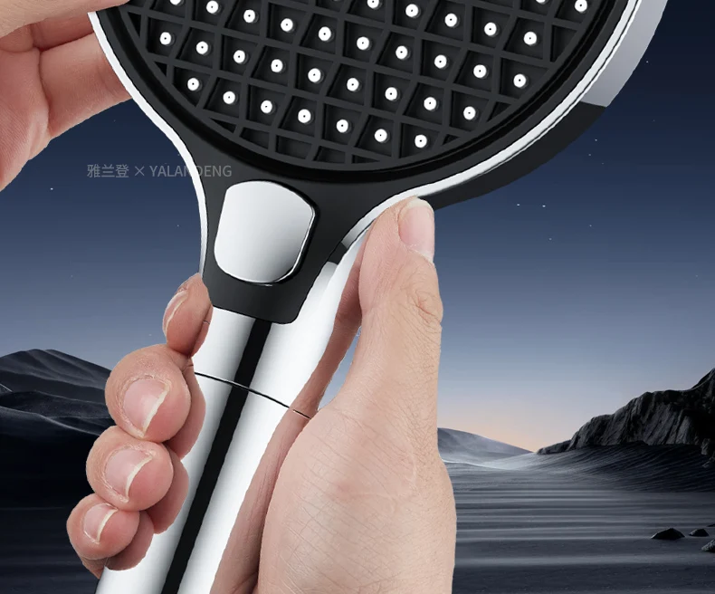 15 cm großes Panel Hochdruck-Duschkopf mit Filter, 3 Modi, großer Durchfluss, Sprühdüse, Regendusche, Wasserhahn, Badezimmer-Zubehör – Detail 16