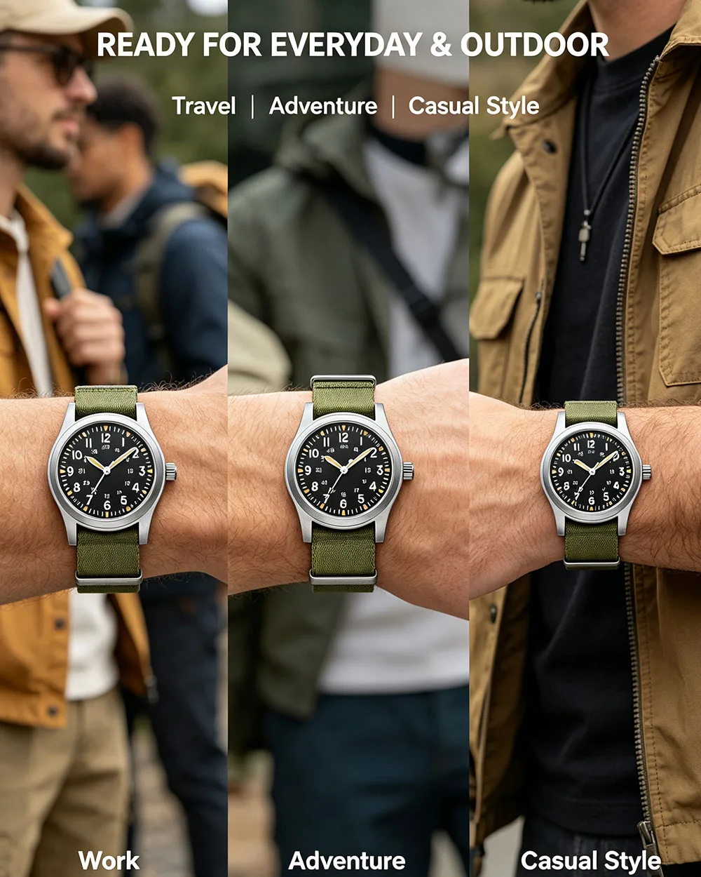 MILITREK 2025 Neue Militäruhr 37mm VH31 Herren Quarzuhr AR Saphir Edelstahl Wasserdicht 10Bar Leuchtend C3 Reloj Hombre – Detail 2