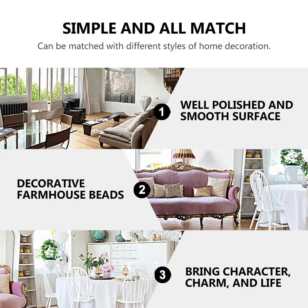 

1pc Wooden Bead Garland Rustic Style Natural Wood Hemp Rope Wall Hanging Decor For Bedroom Nursery Window Door Holiday