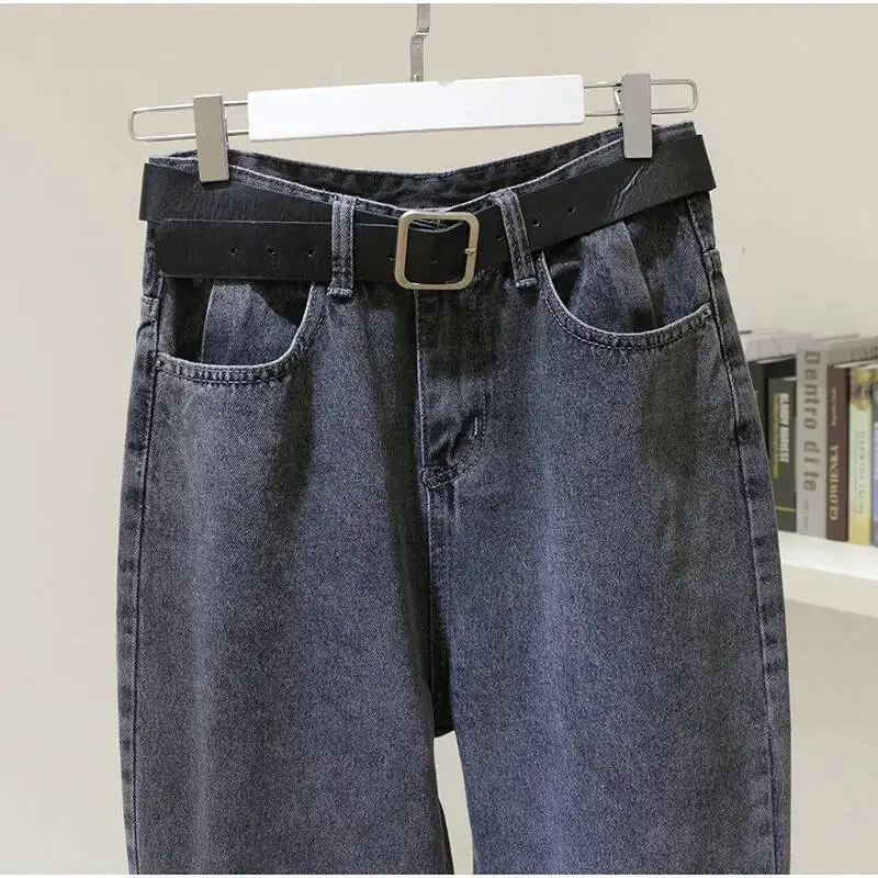2025 Spring Summer High Waist Jeans Woman Harem Jeans Femme Boyfriend Jeans For Women Casual Loose Denim Pants Trousers
