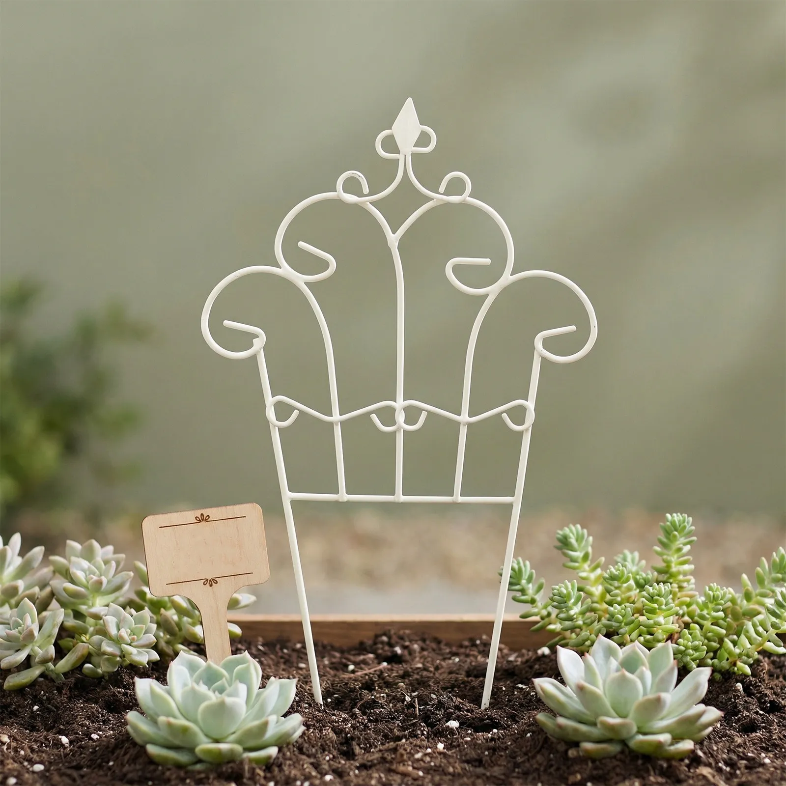 Vintage Decorative Iron Fence Miniature Garden Border Rustic Metal Edging for Flowerbeds Planters Patio Yard Rustic Garden
