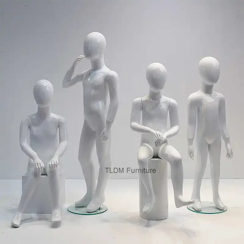 Mannequin Kids Mannequin Set Garment Window Children's Clothing Store Prop Display Stand Dummy Pho Sewing Tography Supplies FYMQ