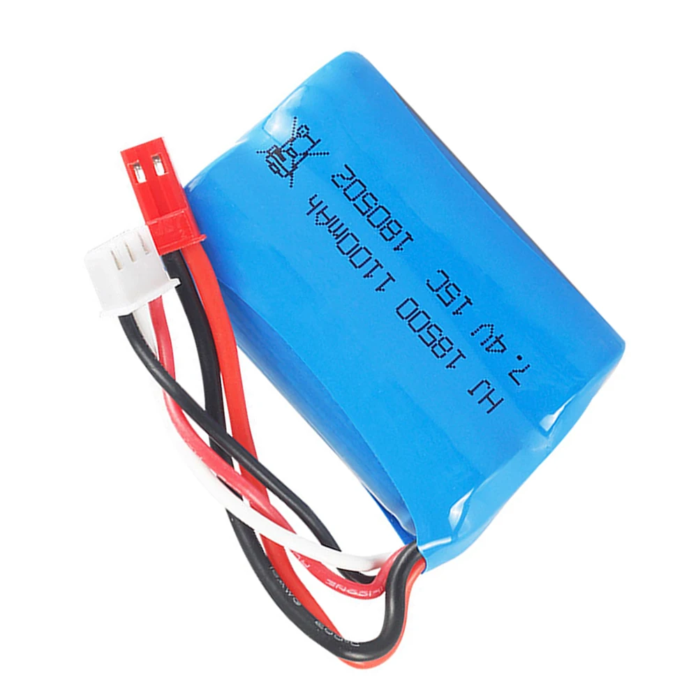 7.4V 1100mAH 15C Lipo Battery For Remote control helicopters cars boats trains toy accessory 7.4 V 18500 toy battery SM/JST Plug