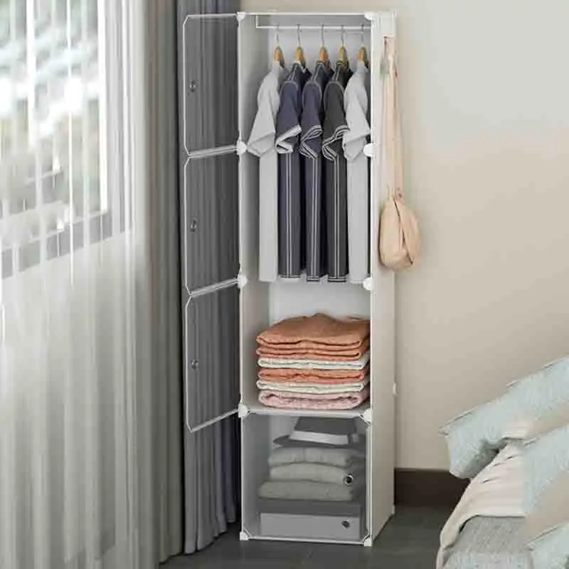 Cupboard Clothes Closet Storage Fabric Jewelry Placard Plastic Portable Foldable Wardrobe Space Saving Ropero Salon Furniture