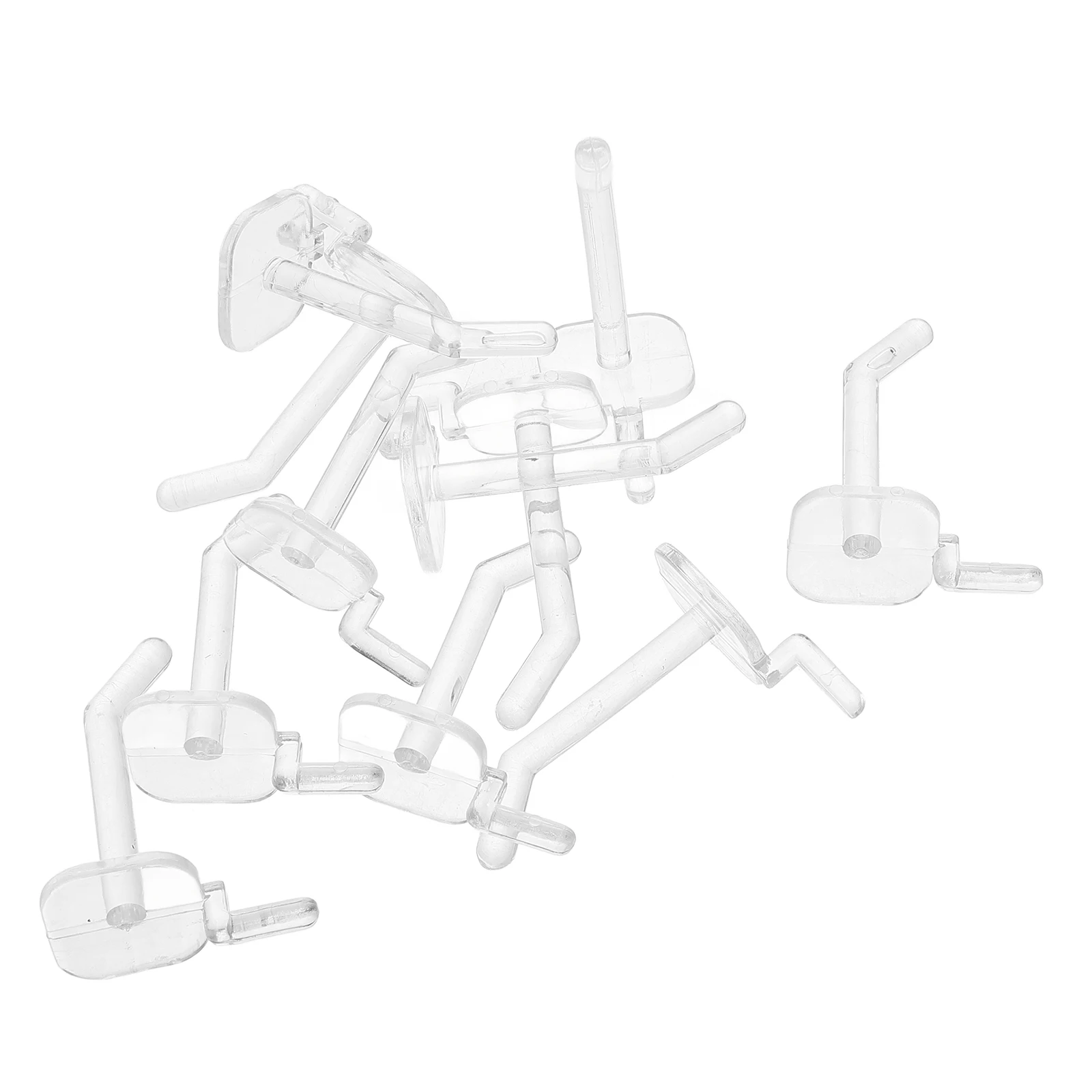 

50pcs Pegboard Clear Wall Pegs For Hanging Tools Garage Organization Firm Stable Plastic Hooks Display Board Accessories Tool