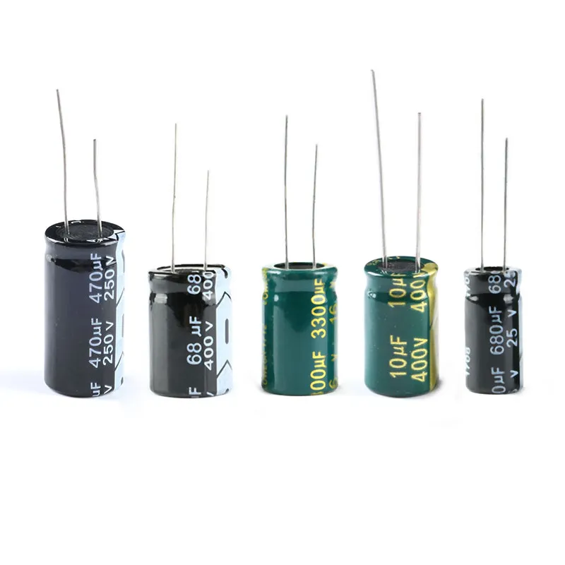 Radial Lead Electrolytic Capacitor Series 1/2.2/3.3/4.7/10/22/47/100/220/330/470uF