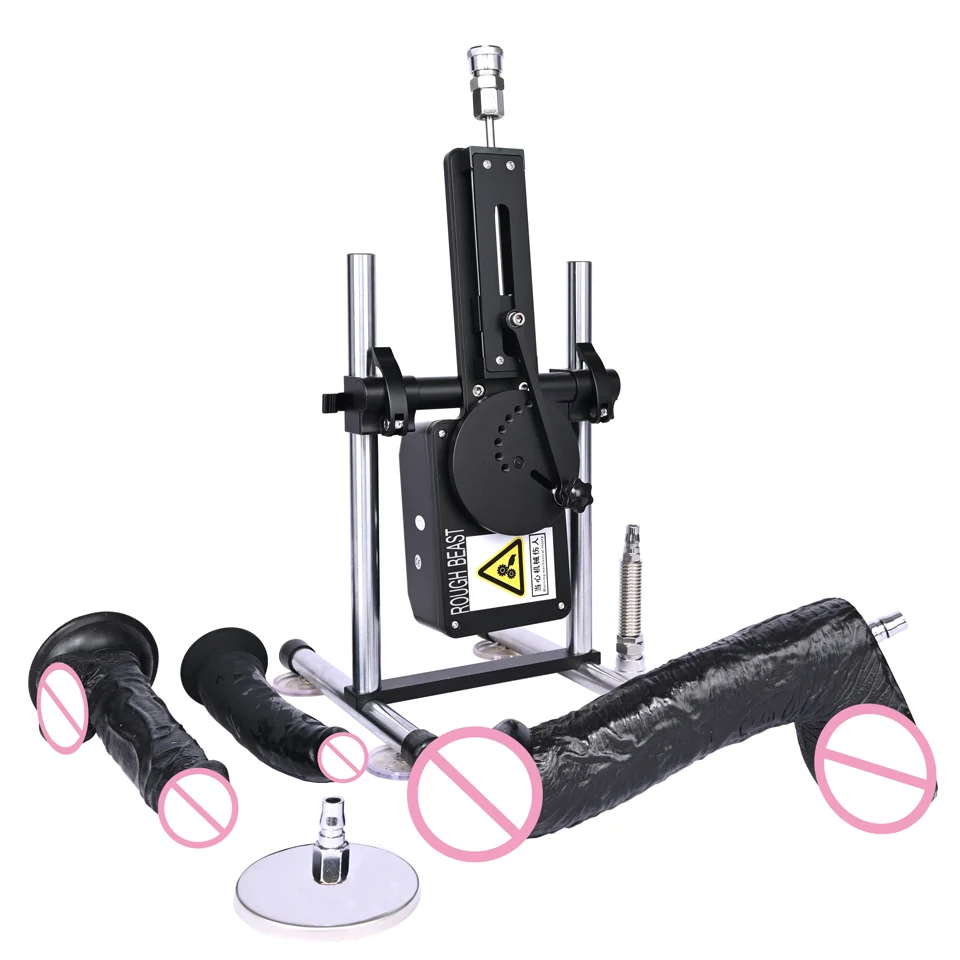 ROUGH BEAST 2022 New Automatic Sex Machine with Big Black Dildos Love Machine Gun for Women and Girls Adult Sex Toys Product