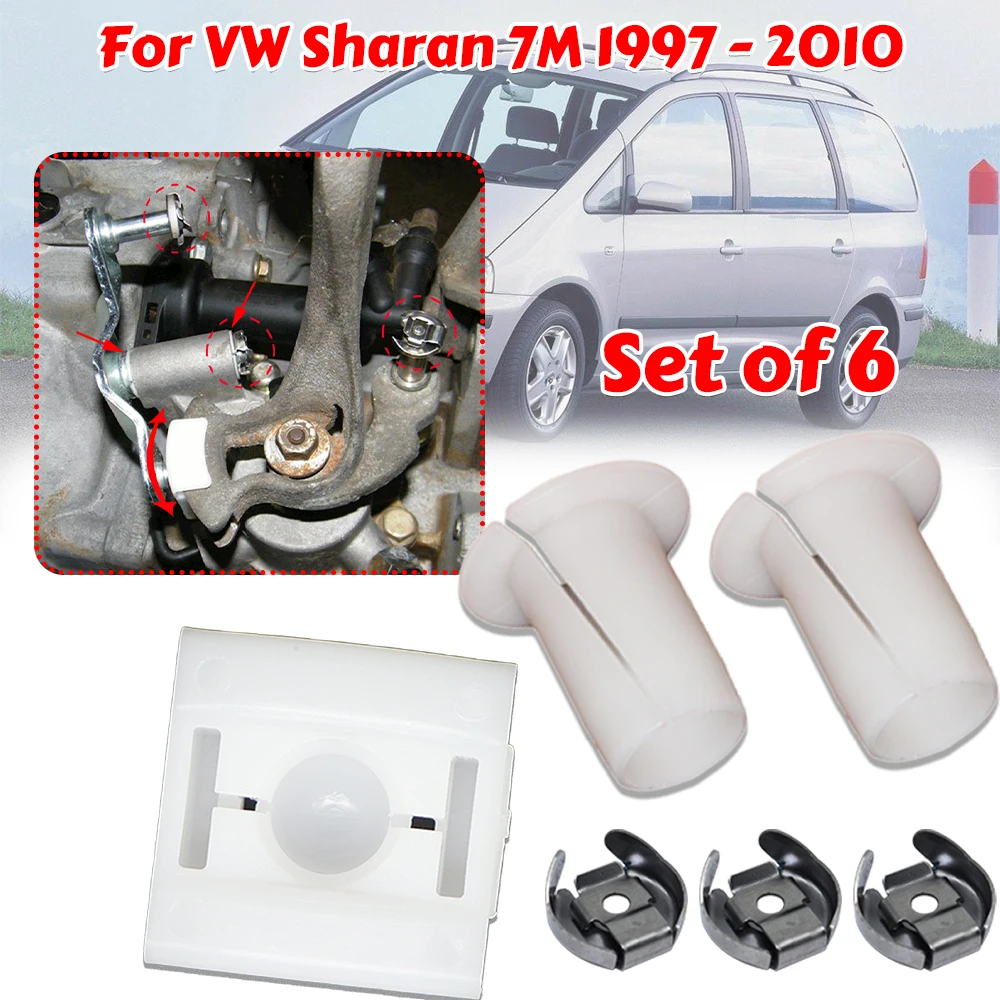 

Gear Selector Wiring Lock Washer Shift Relay Lever Slide Bush Kit Shifter Linkage Sliding Shoe Bearing Socket For VW Sharan 7M