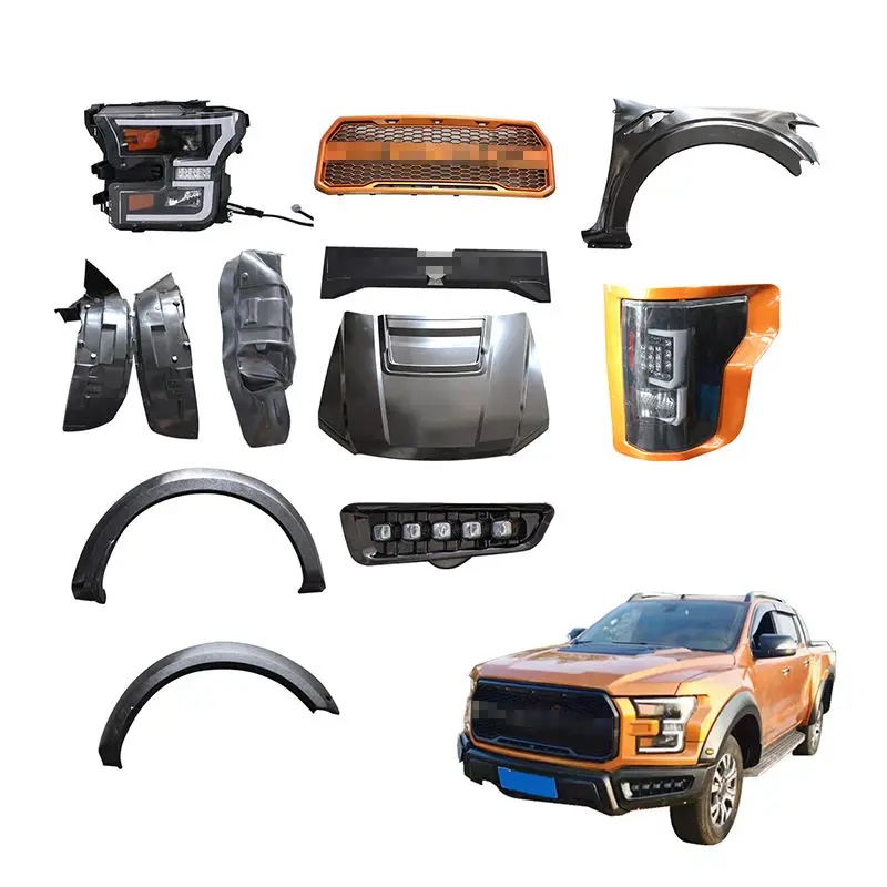 Car Exterior Accessories Ford Ranger T6 T7 T8 Upgraded to 2017-2020 F150 Modified Body Kit