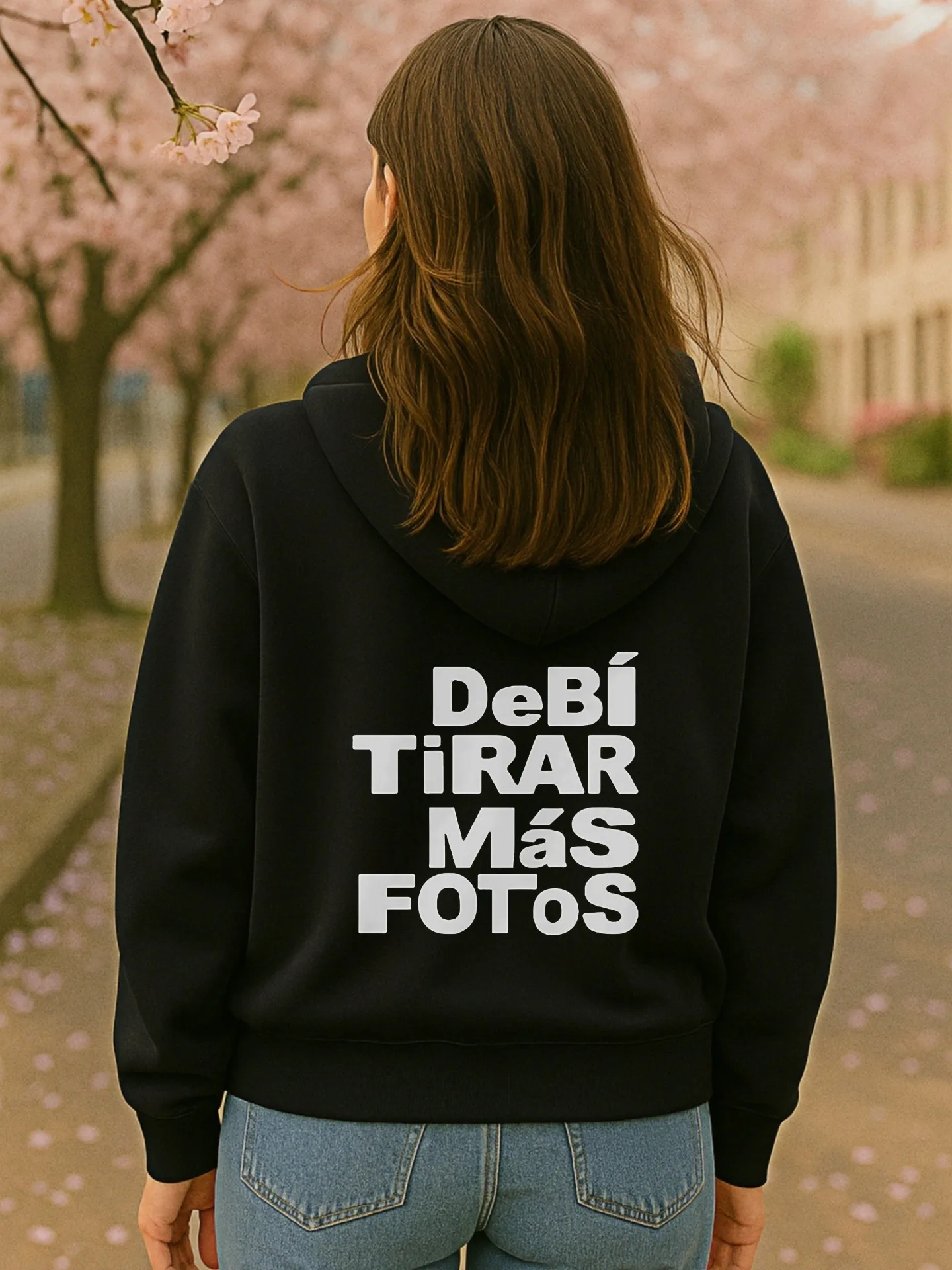 Essentiële hoodie, letterprint, streetwear-stijl, zachte stof, casual dagelijkse kleding, voor dames