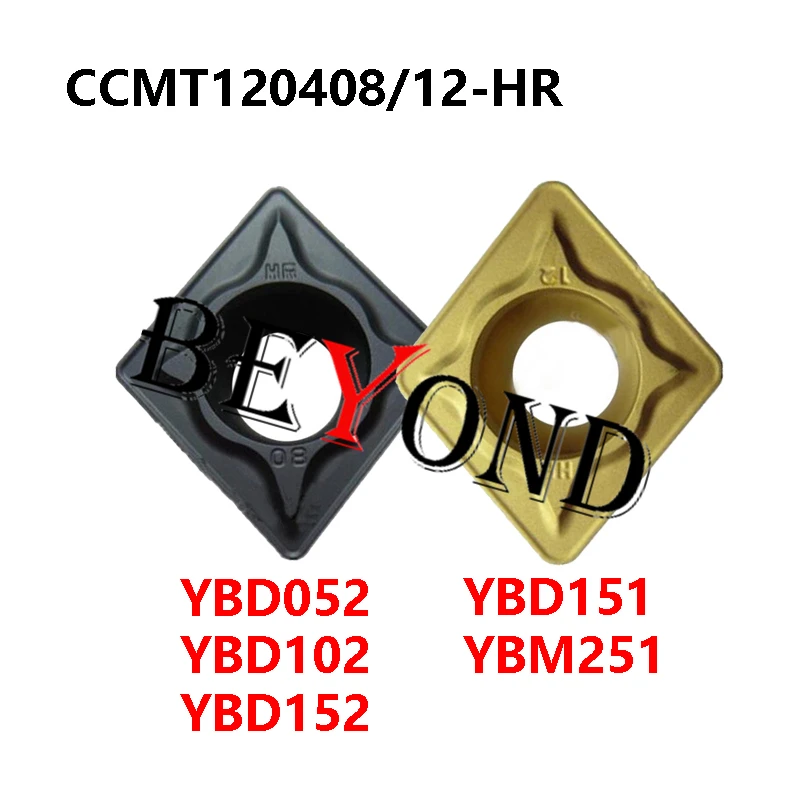 CCMT120408-HR YBD052 YBD102 CCMT120412-HR YBD151 YBD152 YBM251 100% Original Carbide Inserts For Cast Iron CCMT 120408 120412