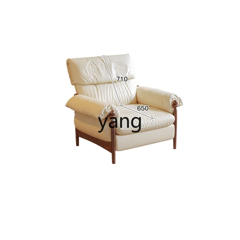 

LT Multifunctional Electric Single Sofa Chair Medium Antique Lazy Chair Retro Solid Wood Chair