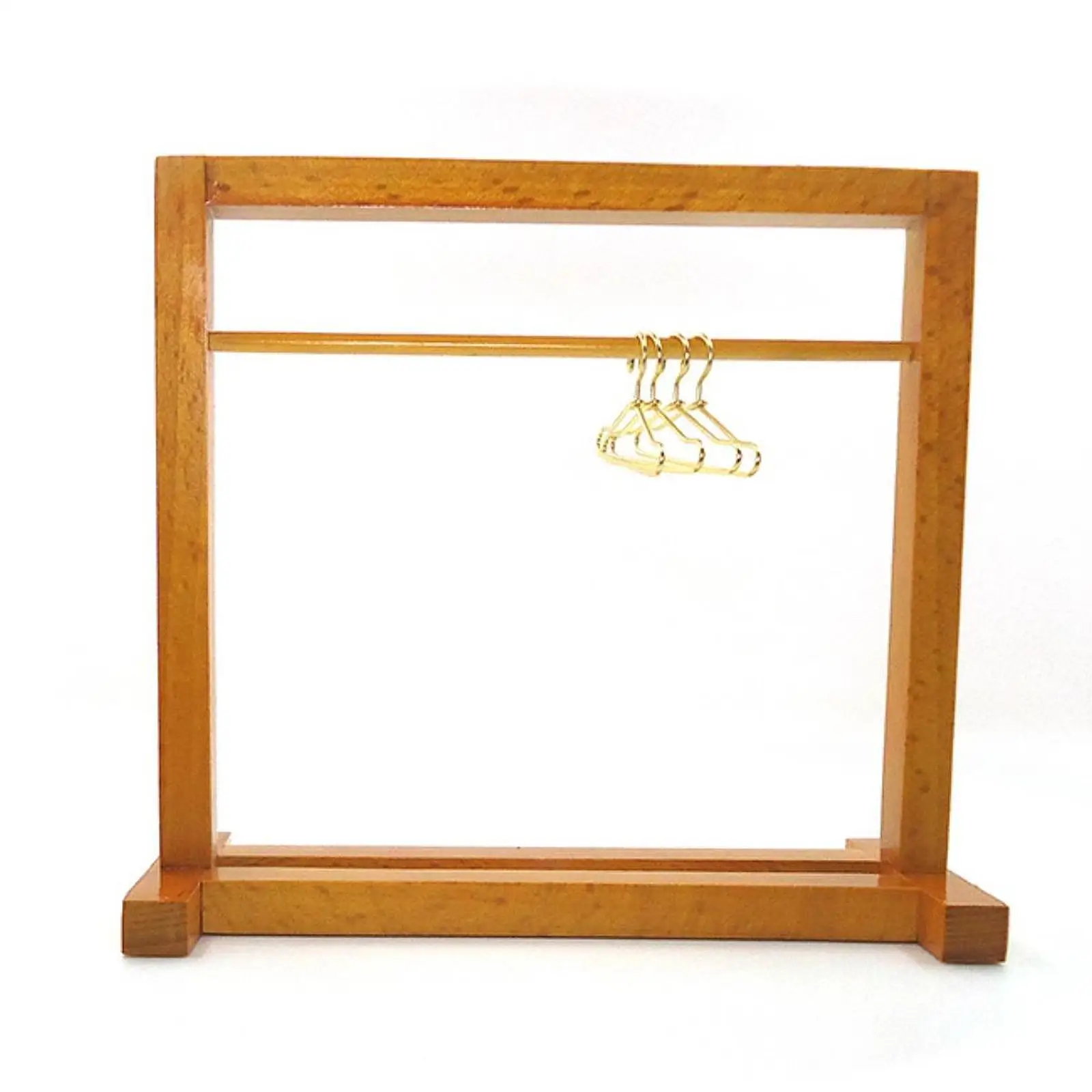1:12 Scale Dollhouse Garment Rack with Hangers Handmade Mini Model Life Scene