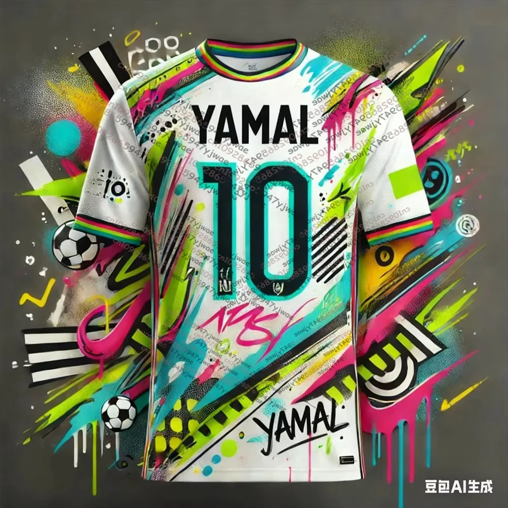 26 New WhatGPT Designed Sports Tops Men's T-shirt Graffiti Style Football Superstar Messi No.10 Yamal No.10 3D Printed Fans Tee