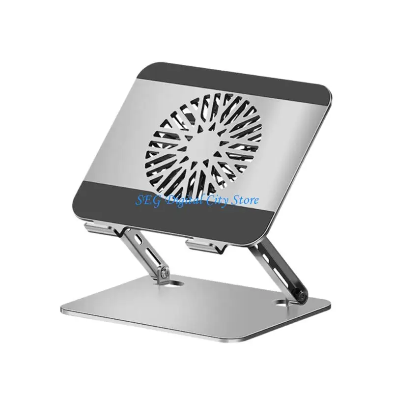 U75B Notebook Cooling Stand With Double Heights Adjustment And Rotating Base for 10-17.3Inch Laptops