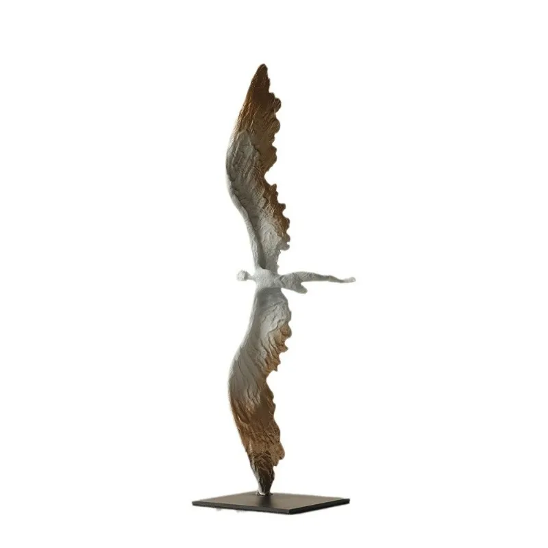 *-*Modern Simple Model Room Sales Office Metal Angel Character Wings Ornament Bookcase Bookshelf Display Cabinet Ornament.