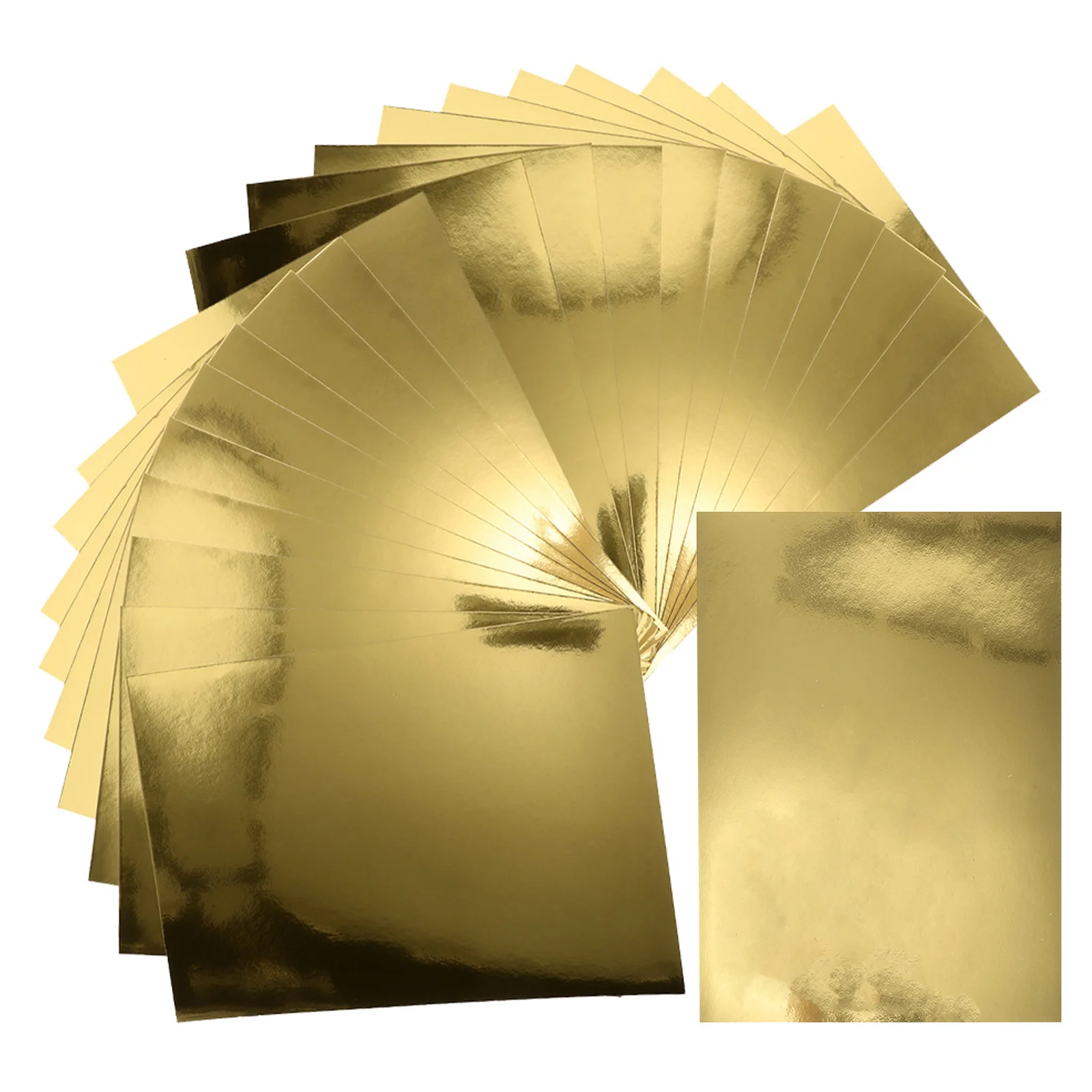 

30 шт., золотая зеркальная картонная бумага, металлическая бумага для скрапбукинга, листы для рукоделия, листы для рукоделия, поздравительные открытки