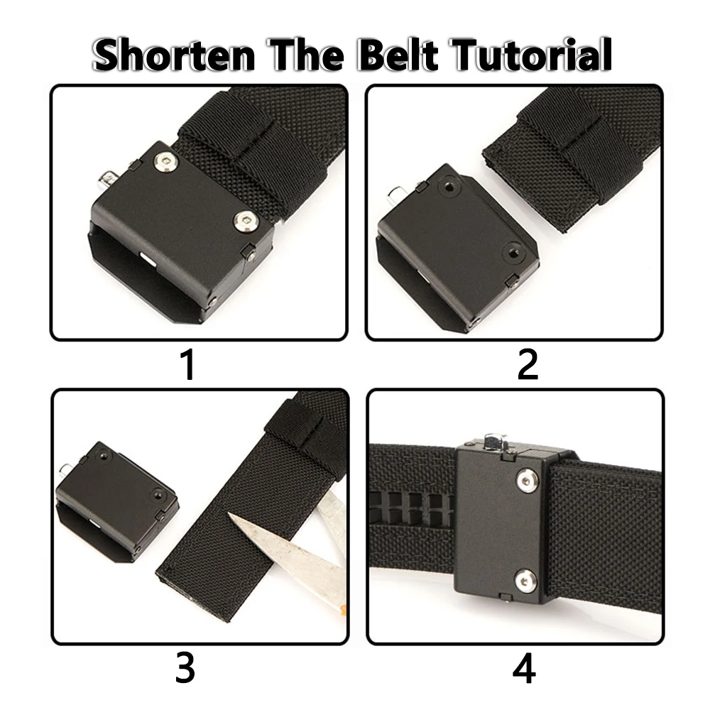 Tushi cinto tático rígido multifuncional para homens fivela de metal casual cinto de arma multi-tamanho cinto de trabalho rígido acessórios militares