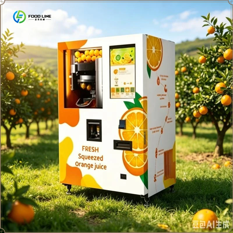 Smart Automatic Orange Juice Vending Machine with Cooling Cleaning Functionality FL Customized