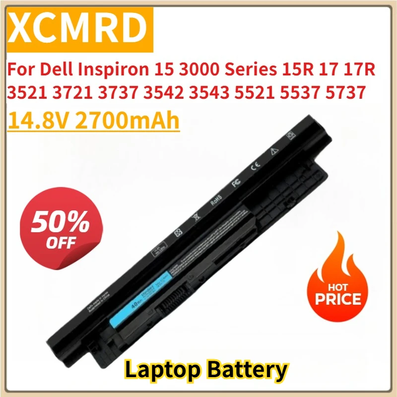 

New Replacement Battery 14.8V 2700mAh XCMRD for Dell Inspiron 15 3000 Series 15R 17 17R 3521 3721 3737 3542 3543 5521 5537 5737