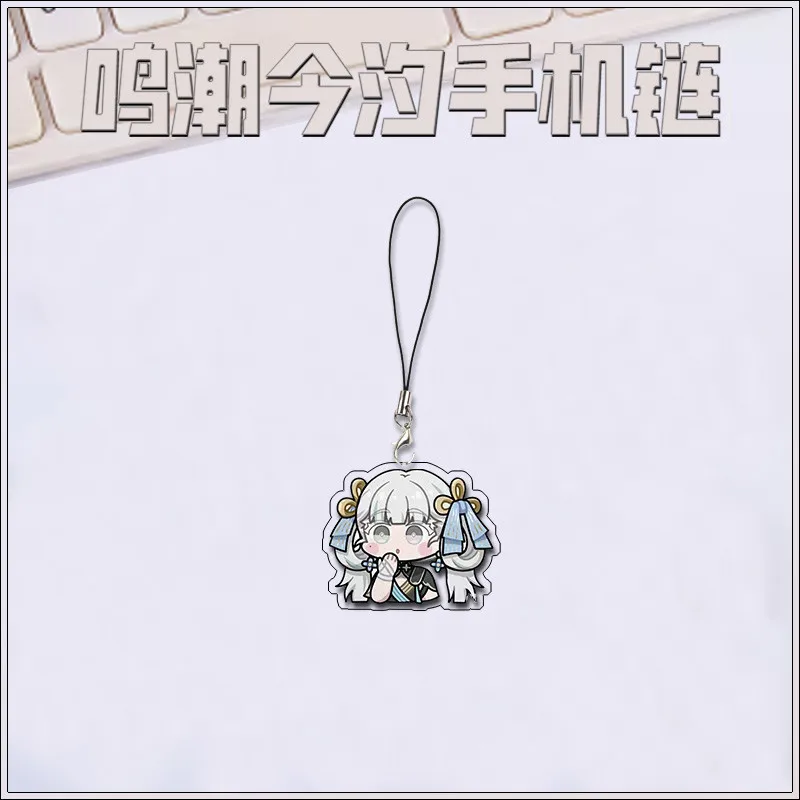 لطيف ZheZhi Yinlin Jinhsi Xiangliyao Encore تشانغلي جيان سلاسل المفاتيح الساخن لعبة Wuthering موجات الاكريليك مفتاح سلسلة أنيمي قلادة