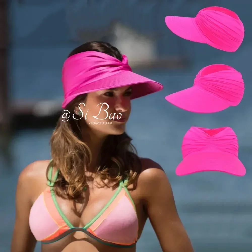 Women's Empty Top Sun Hat Female Luxury Summer Beach Outdoor Sports Baseball Golf Hat Visor Caps Long Brim Gorras Para Mujer 모자