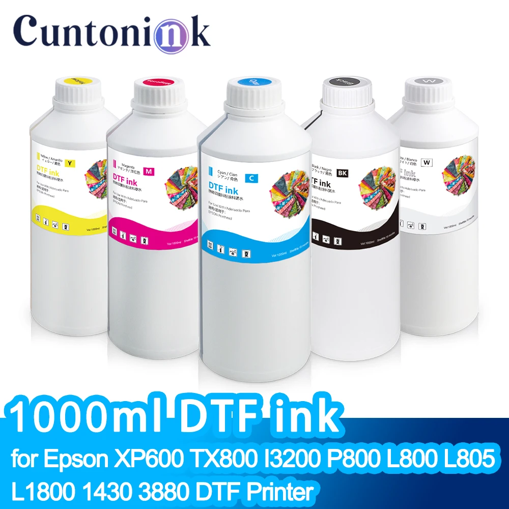 

Heat transfer ink DTF ink 1000ml for Epson XP600 TX800 I3200 P800 L800 L805 L1800 1430 3880 for DTF Heat transfer paper transfer