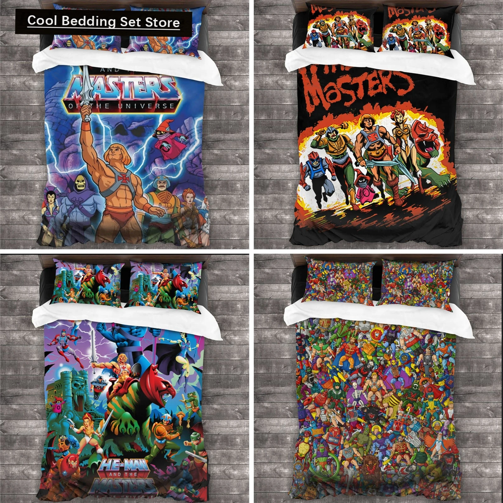 2022 He Man And The Masters Of The Universe All Season Twin Bedding Set 3 Piece Comforter Set Bed colcha casal bed sheet