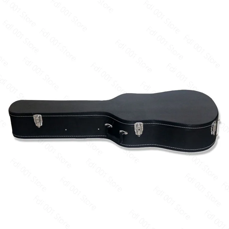 41 Inch Folk Guitar Hard Shell Case PU Wooden Convex Pressure Resistant Guitar Storage Box
