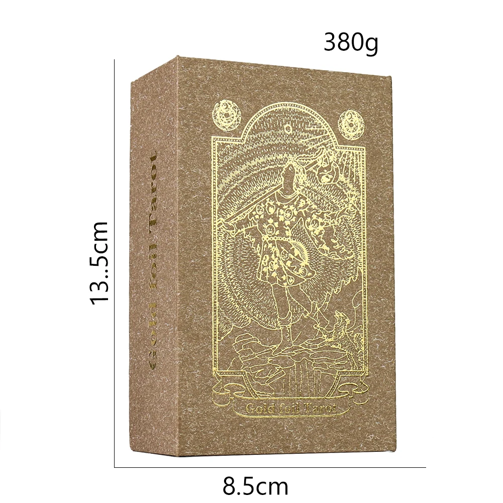 Gold Foil Tarot Cards Set Plastic Waterproof Tarot Deck Divination Astrology Full English Edition Board Game with Book Box Gifts