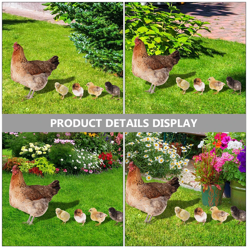 

Simulated Hen Acrylic Chicken Stake Garden Lawn Decor Yard Ornament Outdoor AdornmentMotherGarden Sign Chickens Lawn