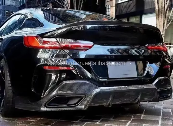 Customization 3DS Style Carbon Fiber Rear Diffuser Spoiler for BMW 8 SERIES G14 G15 G16 2019 up