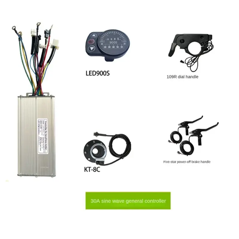 

Oct.346 36V 48V 1000W Electric Bicycle 30A Sine Wave Common Head Controller with LED900S Display Electric Bike Light Display