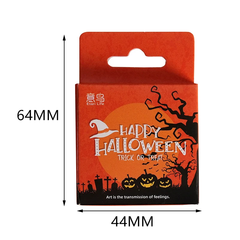 46Pcs/Box Funny Halloween Sticker Pack DIY Material Decorative Stationery Cup Notebook Mobile Phone Toy Scrapbook Kids Gift