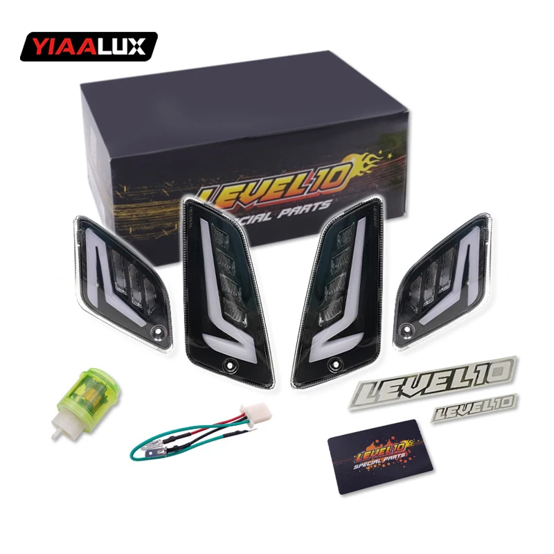 Level10 LED Rear and Front Turn Signal Light Motorcycle Accessories For Vespa GTS300 GTS 300 GTS250 GTS150 GTV250 GTV300 GTS 250