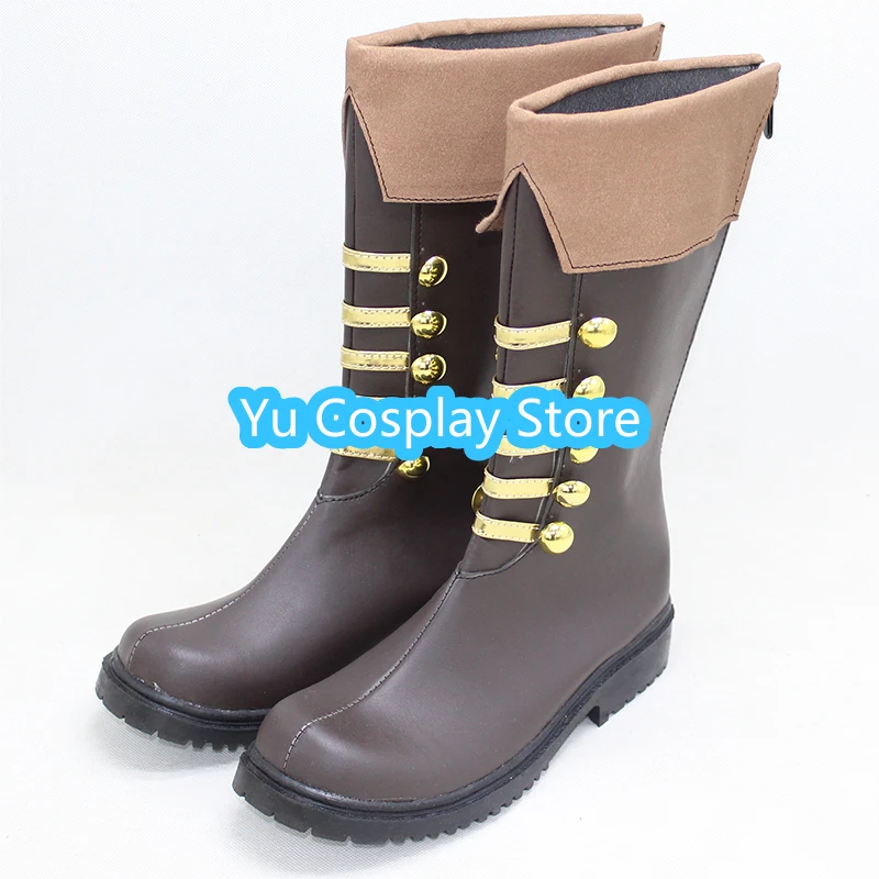 Jogo conjunto estrelas shino hajime cosplay sapatos de couro do plutônio botas de carnaval de halloween adereços feitos sob encomenda