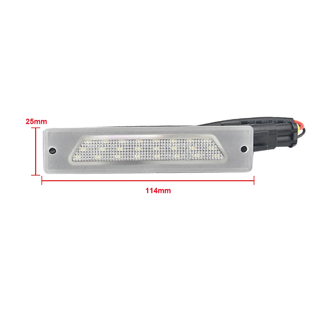 2pcs White Lamp For Fiat Ducato Box Peugeot Boxer Citroen Jumper Bus Canbus Error Free LED License Number Plate Light