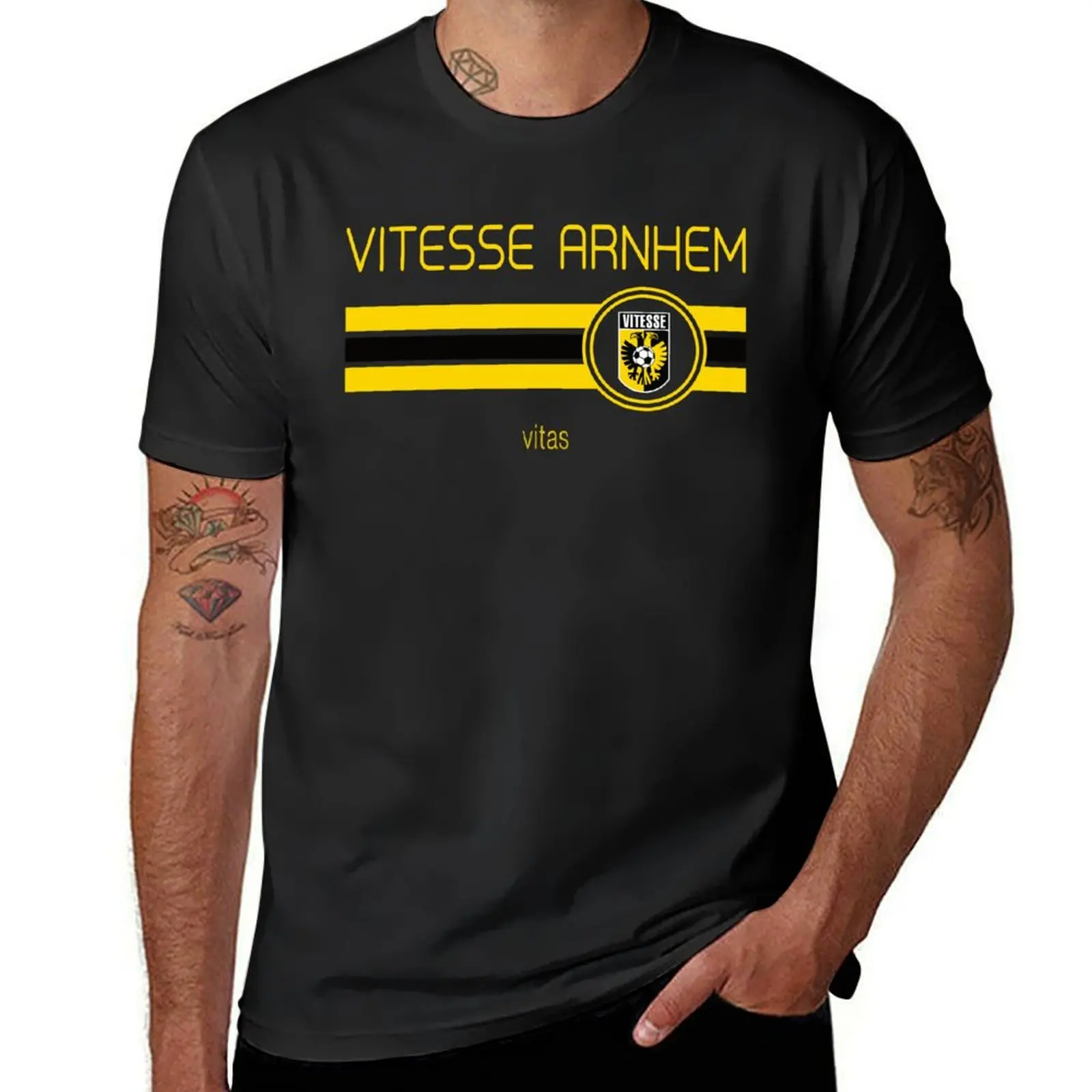 Eredivisie - Vitesse Arnhem (Away Black) T-Shirt blacks kawaii clothes summer top t shirts for men cotton