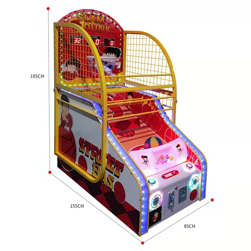 Selling mall small basketball machine cute shape children's basketball machine coin-operated arcade basketball machine