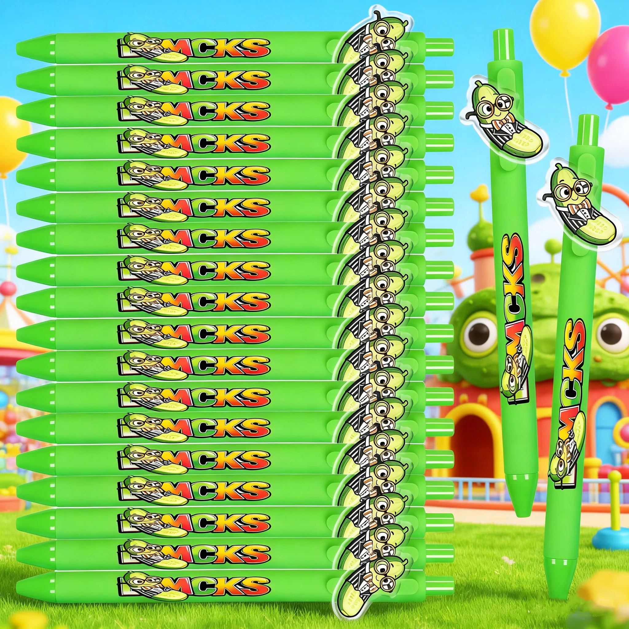 

10pcs/20pcs Vitality Fresh Fruit and Vegetable Cucumber Theme Ballpoint Pen Green Daily Notes Easy Writing Pen