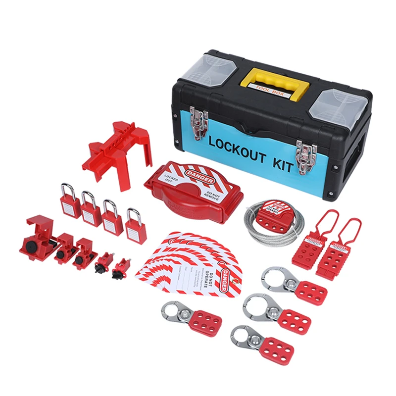 Combination Groups LOTO OSHA Toolbox Portable Safety Lockout Tagout Kits With Removable Organizer Tray